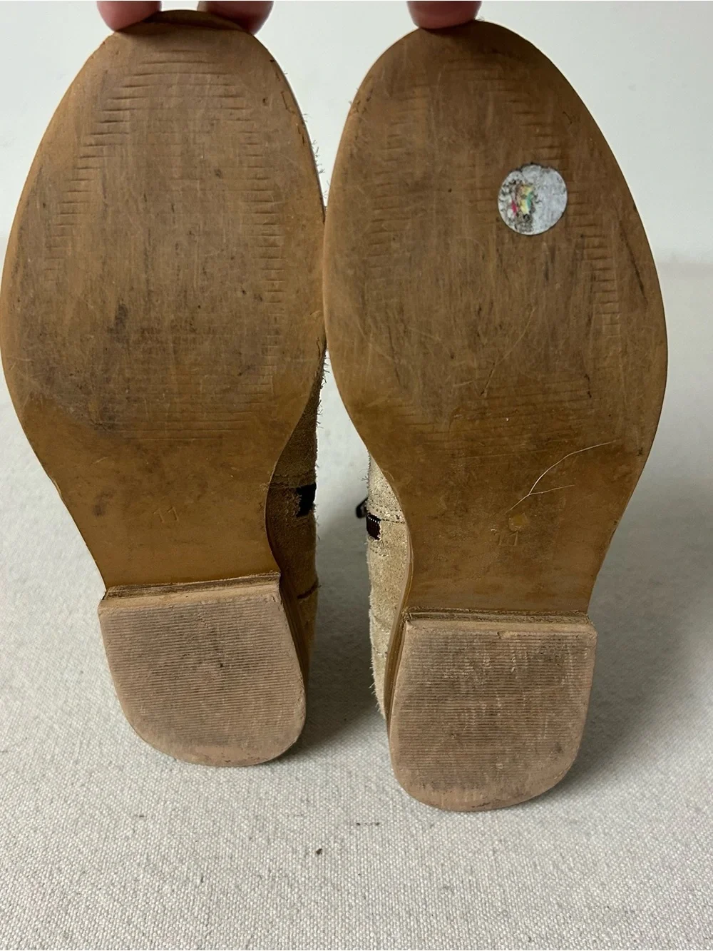 Jack Rogers Booties Girl’s 11 Beige Suede Leather